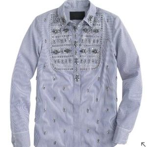 J crew. Collection bib top embellished zero